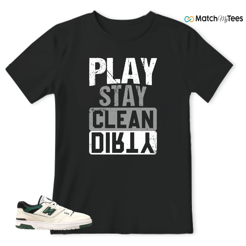 NEW BALANCE 550 SEA SALT PINE GREEN SNEAKER Matching Tees t-shirt