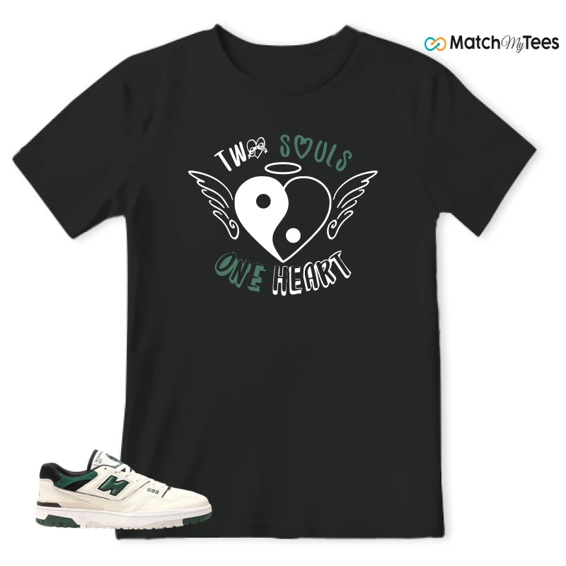 NEW BALANCE 550 SEA SALT PINE GREEN SNEAKER Matching Tees t-shirt