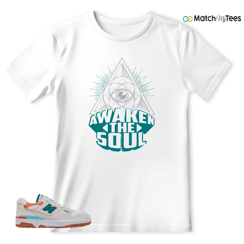NEW BALANCE 550 SEA SALT VERDIGRIS (WOMEN'S) SNEAKER Matching Tees t-shirt