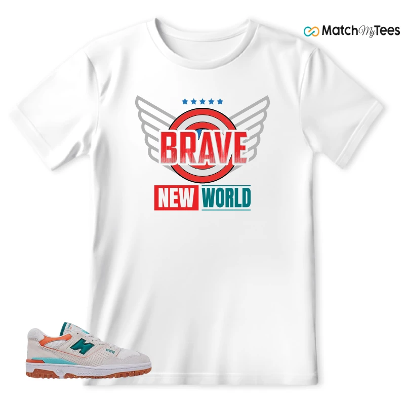 NEW BALANCE 550 SEA SALT VERDIGRIS (WOMEN'S) SNEAKER Matching Tees t-shirt