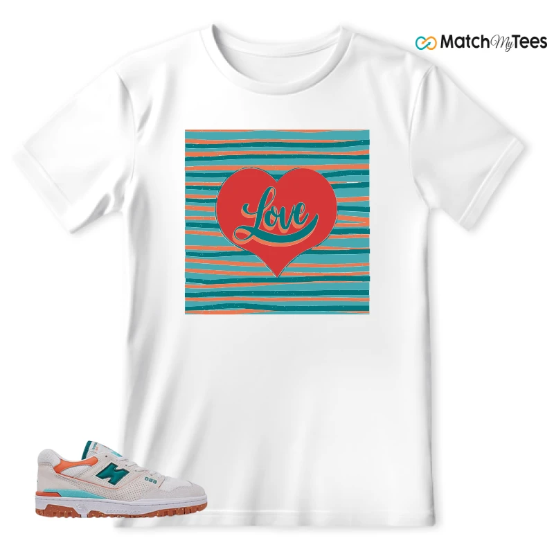 NEW BALANCE 550 SEA SALT VERDIGRIS (WOMEN'S) SNEAKER Matching Tees T-shirt for Men