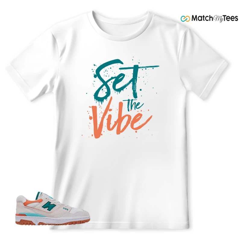 NEW BALANCE 550 SEA SALT VERDIGRIS (WOMEN'S) SNEAKER Matching Tees T-shirt for Men