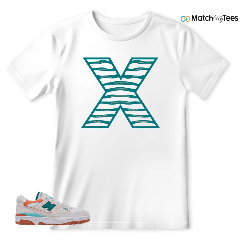 NEW BALANCE 550 SEA SALT VERDIGRIS (WOMEN'S) SNEAKER Matching Tees t-shirt