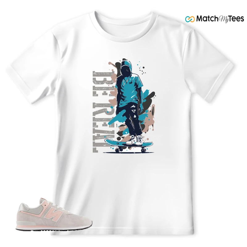 NEW BALANCE 574 CORE RAIN CLOUD PINK HAZE SNEAKER Matching Tees t-shirt