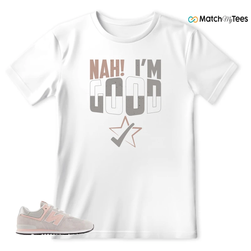 NEW BALANCE 574 CORE RAIN CLOUD PINK HAZE SNEAKER Matching Tees t-shirt