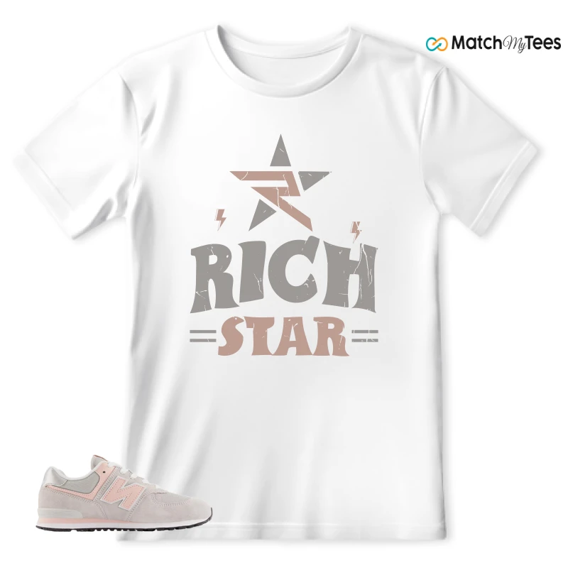 NEW BALANCE 574 CORE RAIN CLOUD PINK HAZE SNEAKER Matching Tees t-shirt