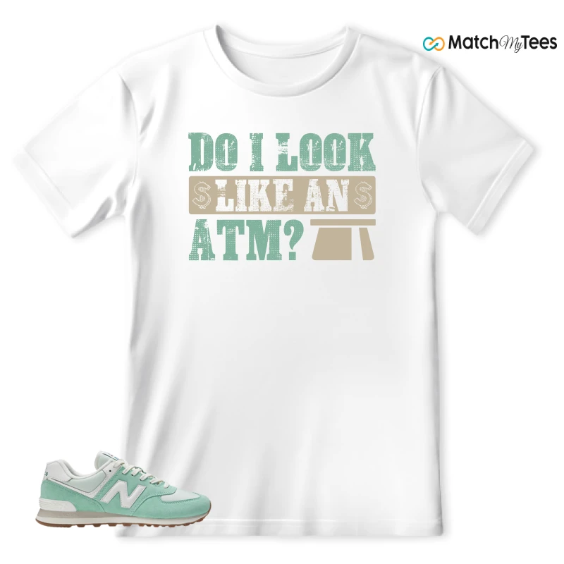 NEW BALANCE 574 MINT WHITE SNEAKER Matching Tees t-shirt