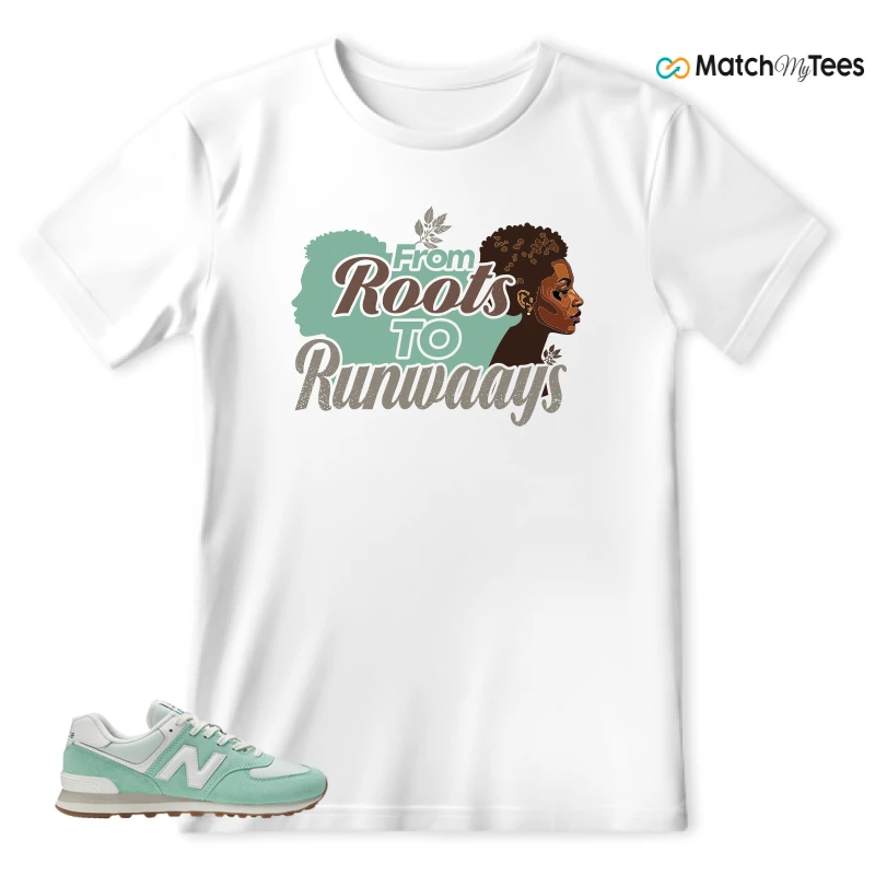 NEW BALANCE 574 MINT WHITE SNEAKER Matching Tees t-shirt