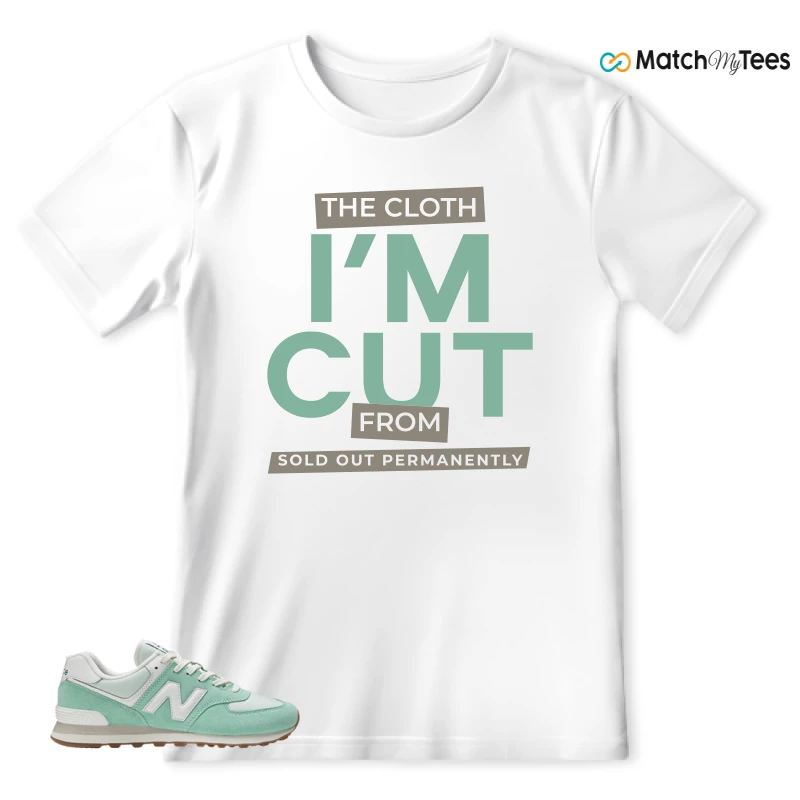 NEW BALANCE 574 MINT WHITE SNEAKER Matching Tees t-shirt