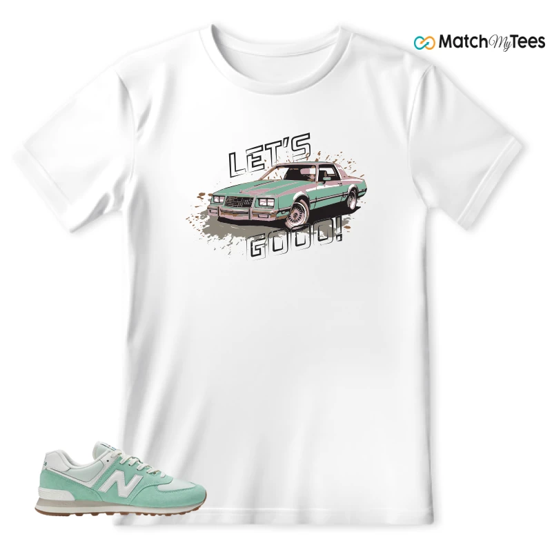 NEW BALANCE 574 MINT WHITE SNEAKER Matching Tees t-shirt