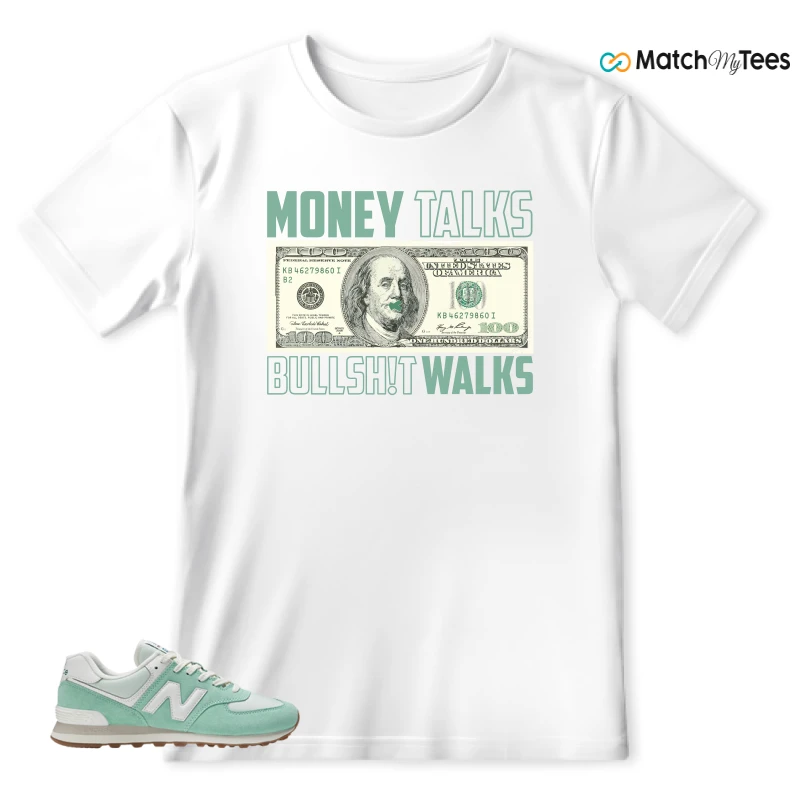 NEW BALANCE 574 MINT WHITE SNEAKER Matching Tees t-shirt