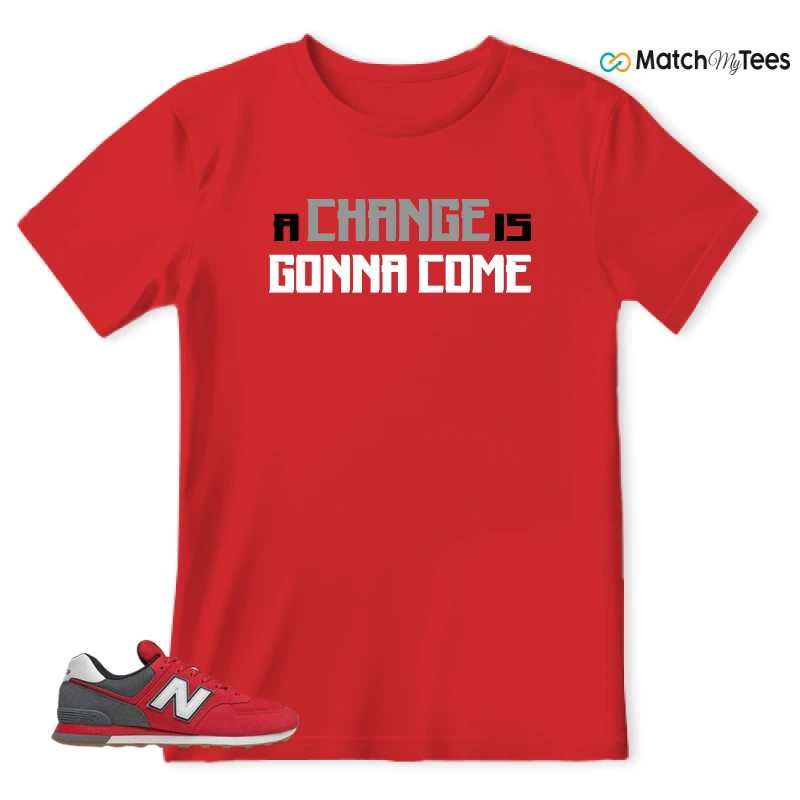 NEW BALANCE 574 RED LEAD SNEAKER Matching Tees t-shirt