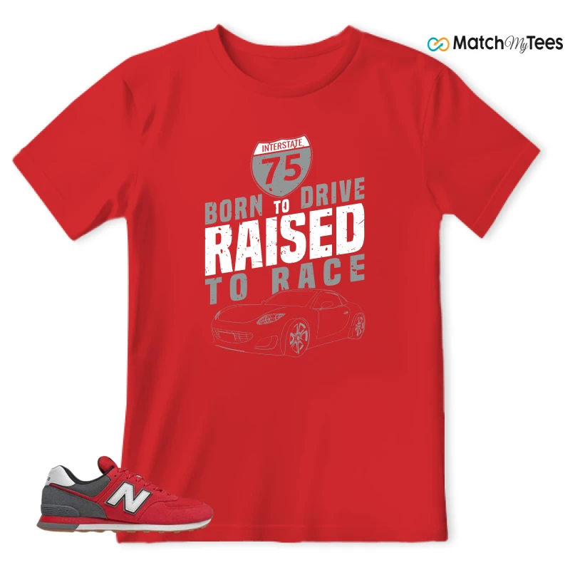 NEW BALANCE 574 RED LEAD SNEAKER Matching Tees t-shirt