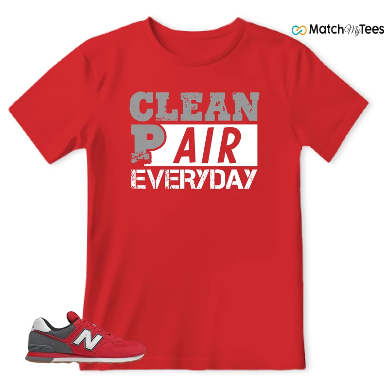 NEW BALANCE 574 RED LEAD SNEAKER Matching Tees t-shirt