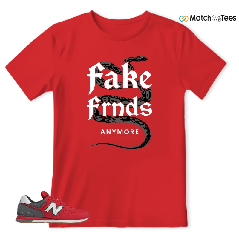 NEW BALANCE 574 RED LEAD SNEAKER Matching Tees t-shirt