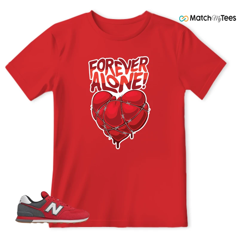 NEW BALANCE 574 RED LEAD SNEAKER Matching Tees t-shirt