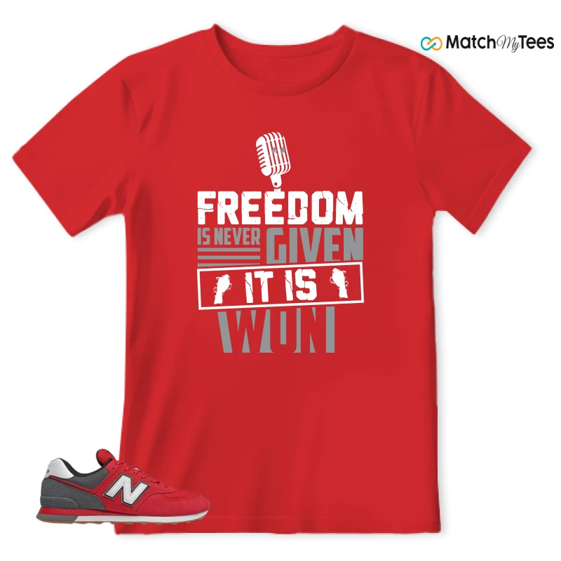 NEW BALANCE 574 RED LEAD SNEAKER Matching Tees t-shirt