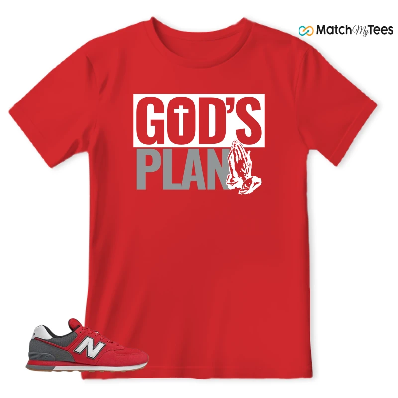 NEW BALANCE 574 RED LEAD SNEAKER Matching Tees t-shirt