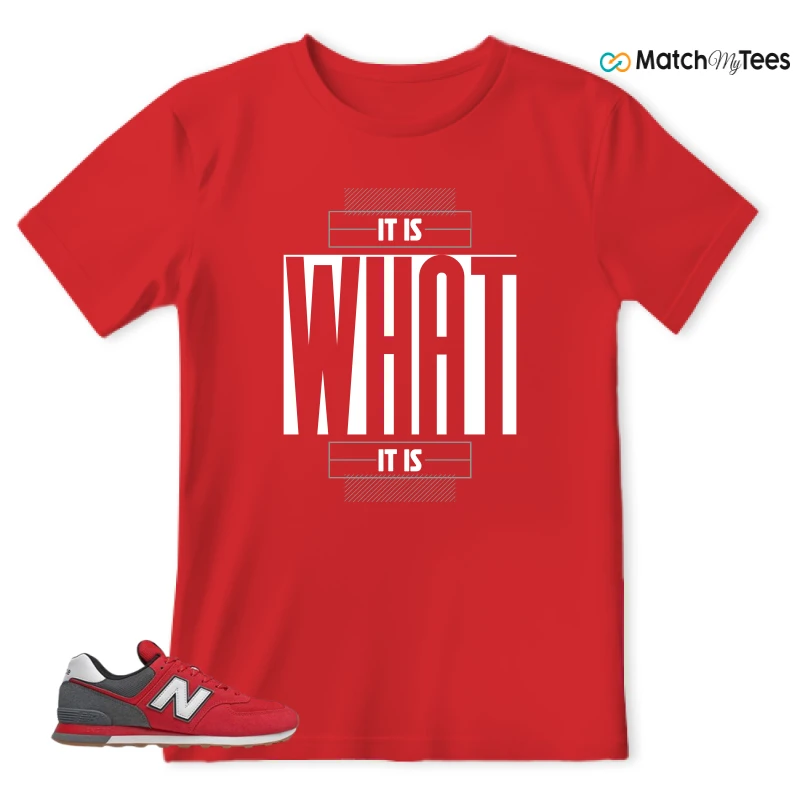 NEW BALANCE 574 RED LEAD SNEAKER Matching Tees t-shirt