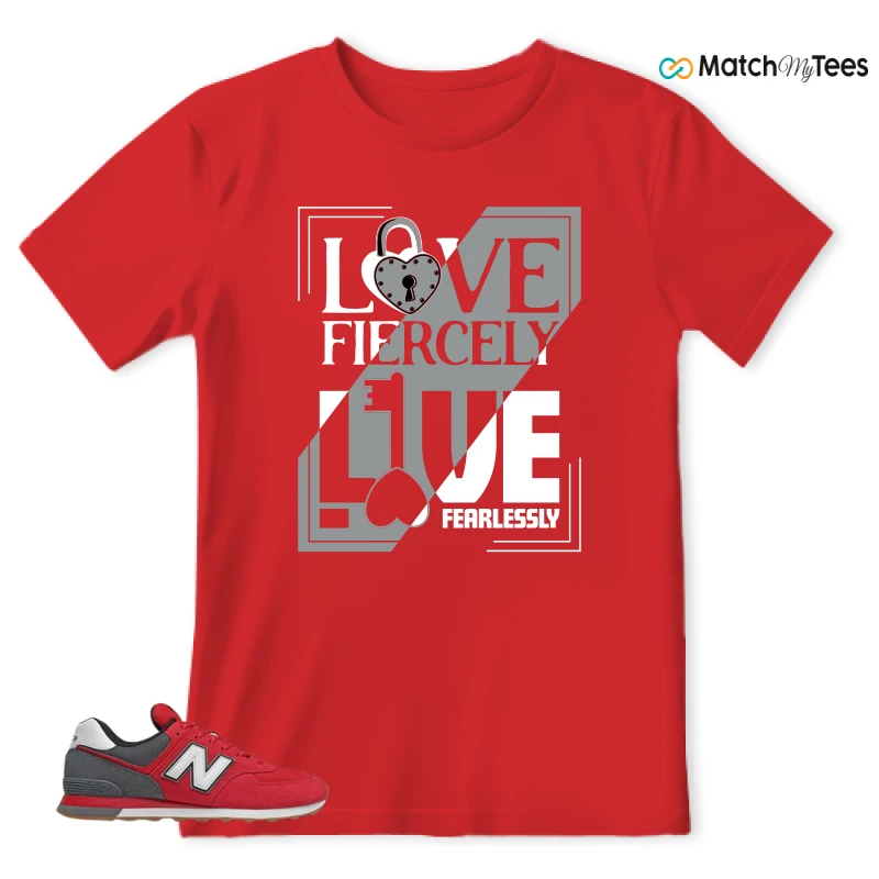NEW BALANCE 574 RED LEAD SNEAKER Matching Tees t-shirt