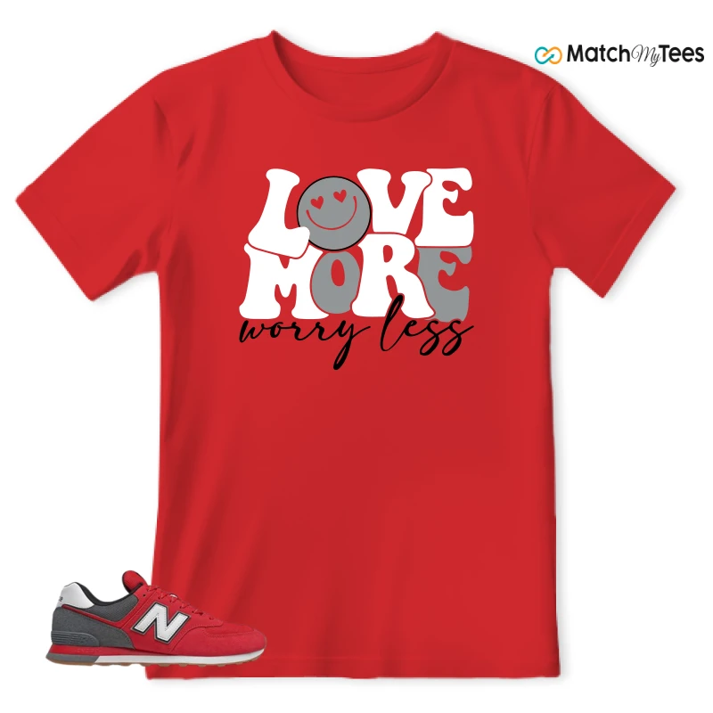 NEW BALANCE 574 RED LEAD SNEAKER Matching Tees t-shirt