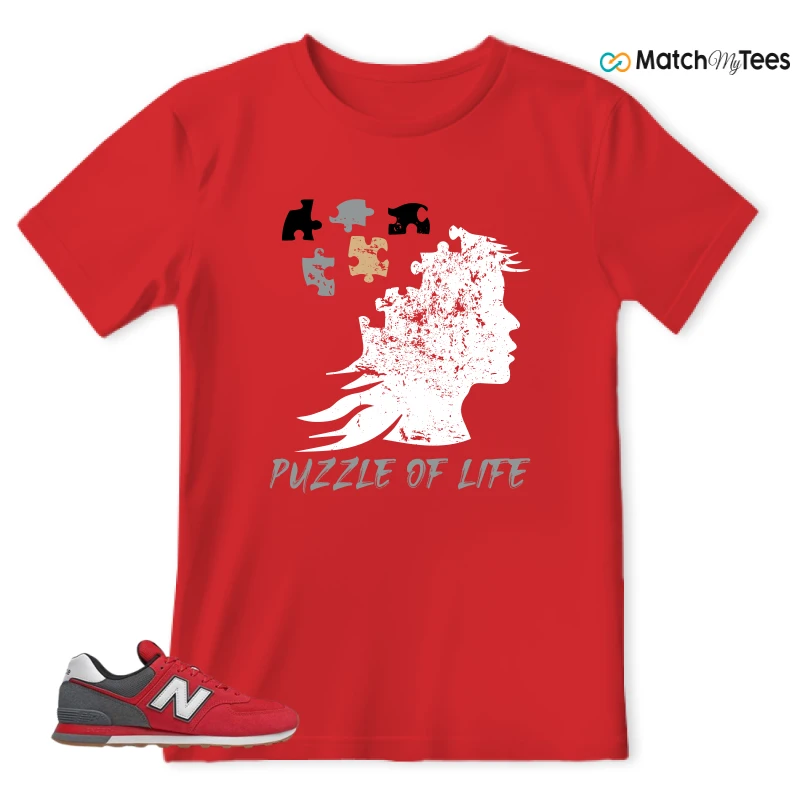 NEW BALANCE 574 RED LEAD SNEAKER Matching Tees t-shirt