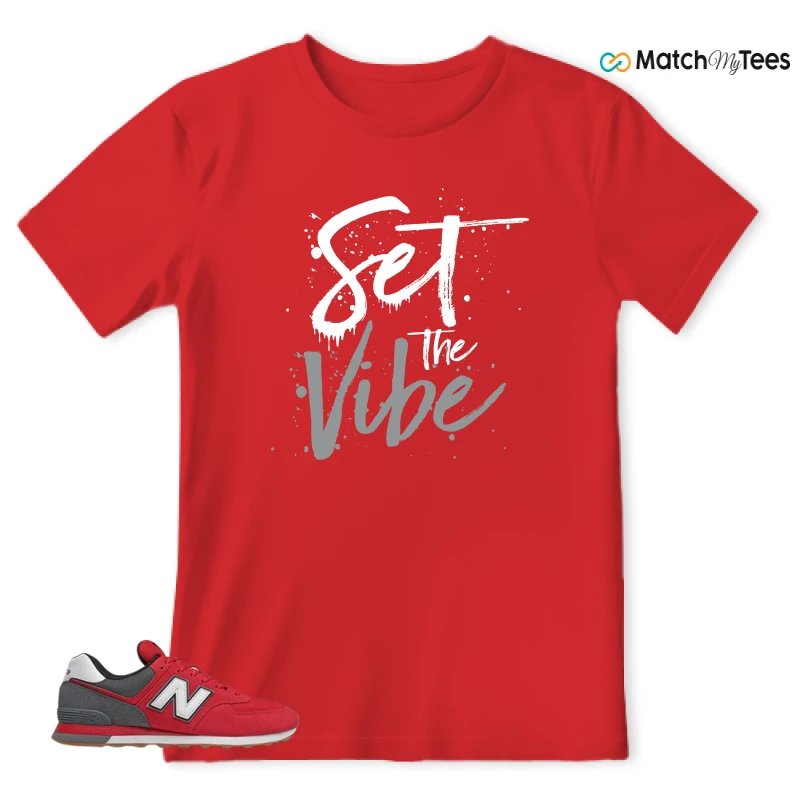 NEW BALANCE 574 RED LEAD SNEAKER Matching Tees t-shirt