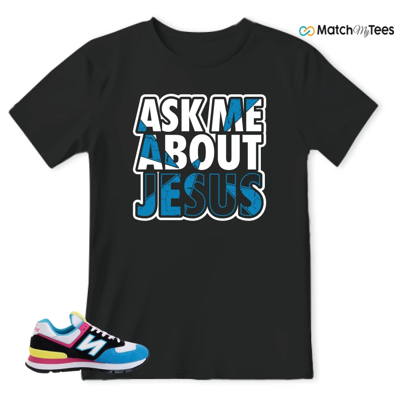 NEW BALANCE 574 RUGGED BLACK BLUE PINK SNEAKER Matching Tees t-shirt