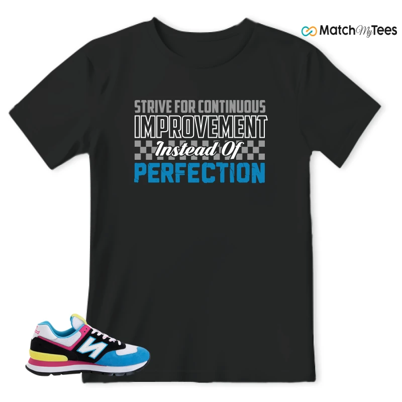 NEW BALANCE 574 RUGGED BLACK BLUE PINK SNEAKER Matching Tees t-shirt