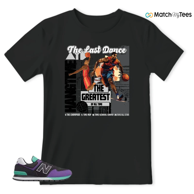 NEW BALANCE 574 RUGGED BLACK PRISM PURPLE SNEAKER Matching Tees t-shirt