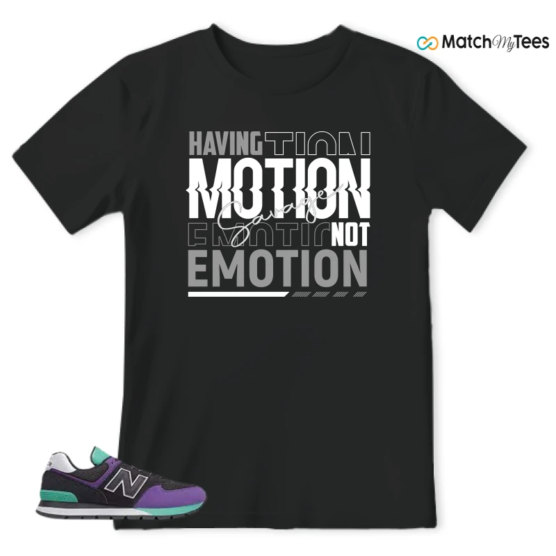 NEW BALANCE 574 RUGGED BLACK PRISM PURPLE SNEAKER Matching Tees t-shirt