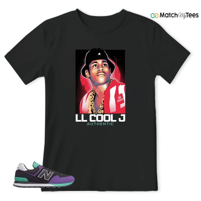 NEW BALANCE 574 RUGGED BLACK PRISM PURPLE SNEAKER Matching Tees t-shirt