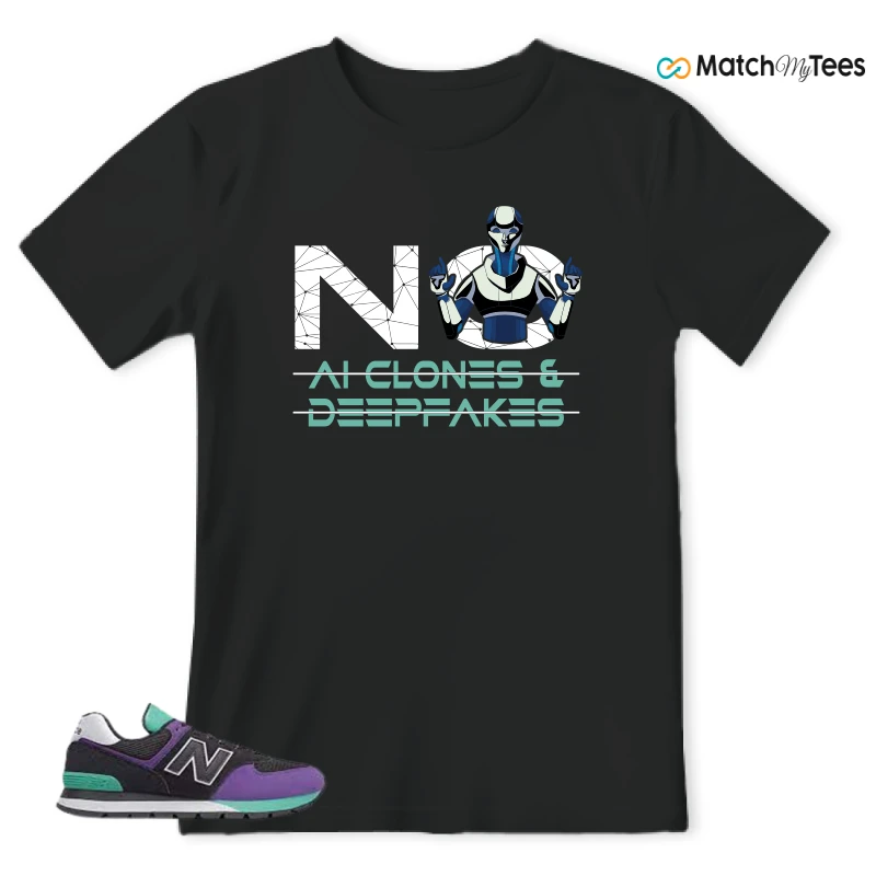 NEW BALANCE 574 RUGGED BLACK PRISM PURPLE SNEAKER Matching Tees t-shirt