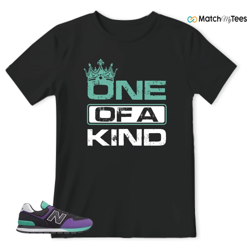 NEW BALANCE 574 RUGGED BLACK PRISM PURPLE SNEAKER Matching Tees t-shirt