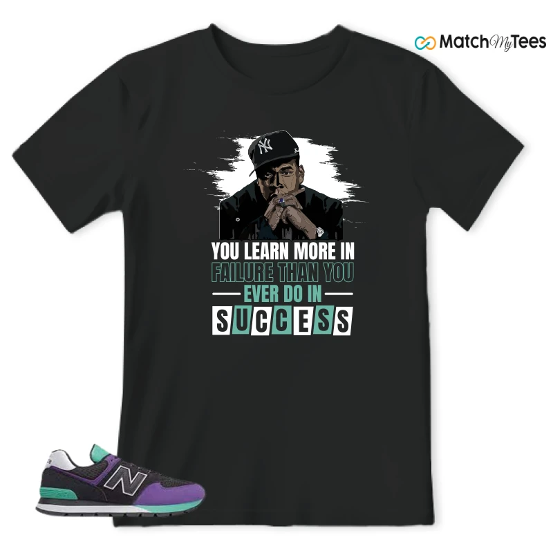 NEW BALANCE 574 RUGGED BLACK PRISM PURPLE SNEAKER Matching Tees t-shirt