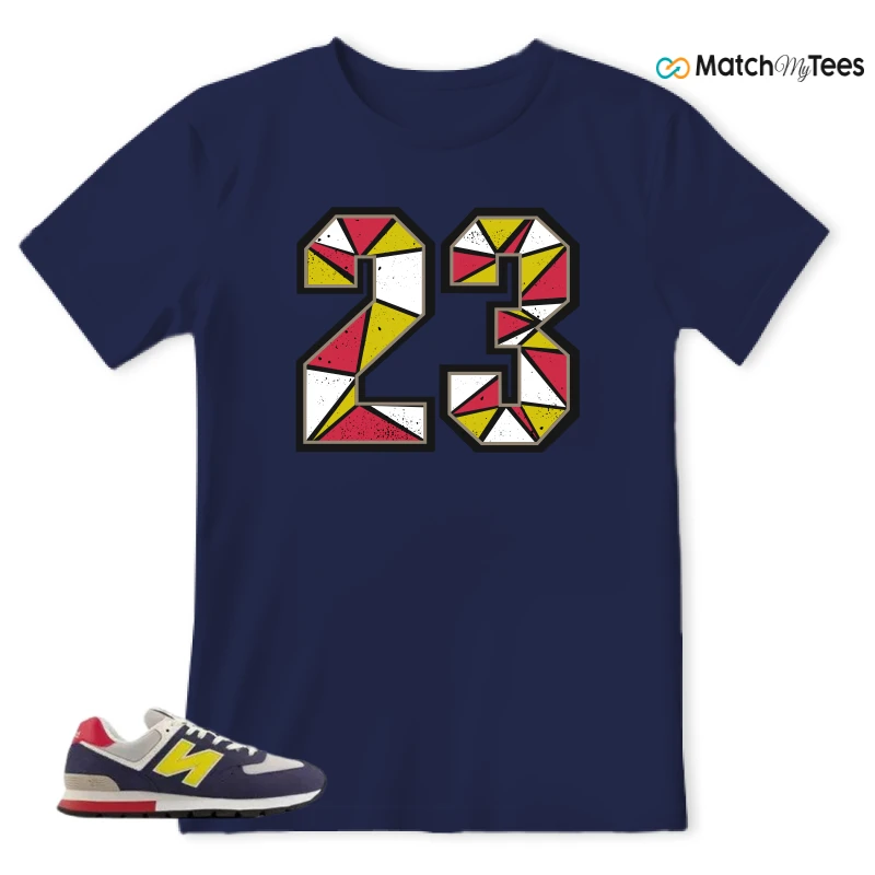 NEW BALANCE 574 RUGGED BLUE YELLOW SNEAKER Matching Tees t-shirt