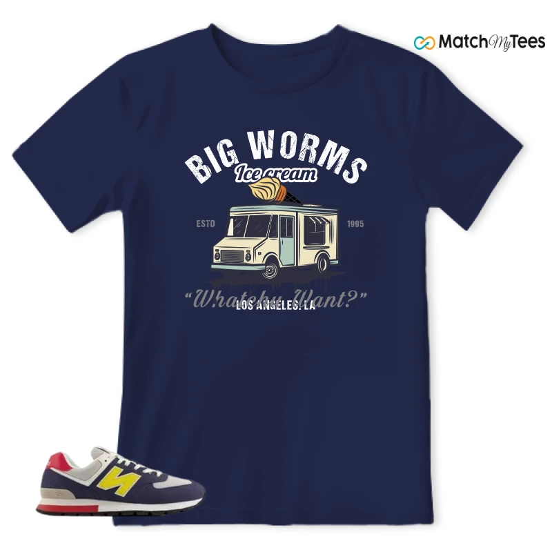 NEW BALANCE 574 RUGGED BLUE YELLOW SNEAKER Matching Tees t-shirt