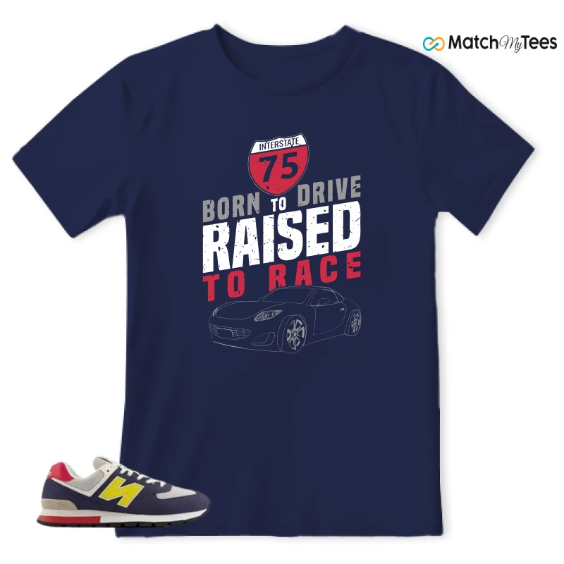 NEW BALANCE 574 RUGGED BLUE YELLOW SNEAKER Matching Tees t-shirt