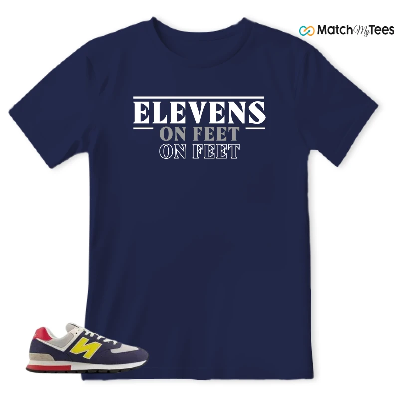 NEW BALANCE 574 RUGGED BLUE YELLOW SNEAKER Matching Tees t-shirt