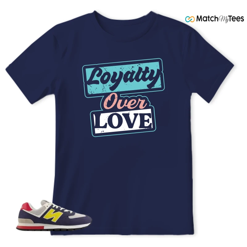 NEW BALANCE 574 RUGGED BLUE YELLOW SNEAKER Matching Tees t-shirt