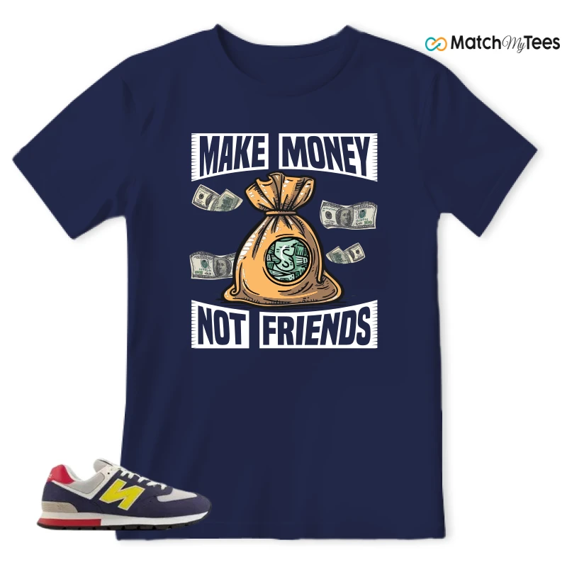 NEW BALANCE 574 RUGGED BLUE YELLOW SNEAKER Matching Tees T-shirt for Men