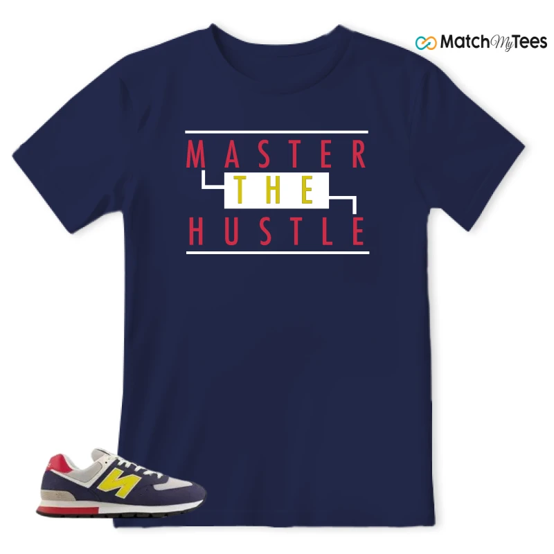 NEW BALANCE 574 RUGGED BLUE YELLOW SNEAKER Matching Tees t-shirt