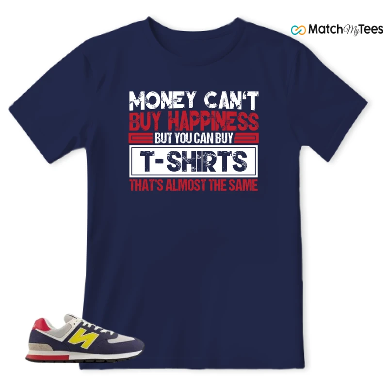 NEW BALANCE 574 RUGGED BLUE YELLOW SNEAKER Matching Tees t-shirt