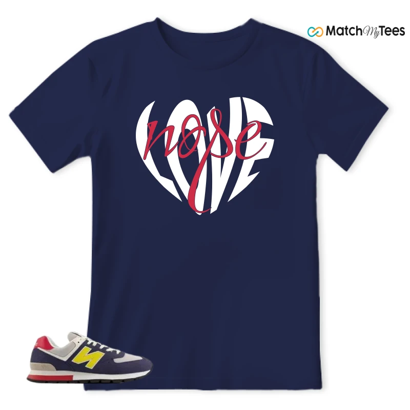 NEW BALANCE 574 RUGGED BLUE YELLOW SNEAKER Matching Tees t-shirt