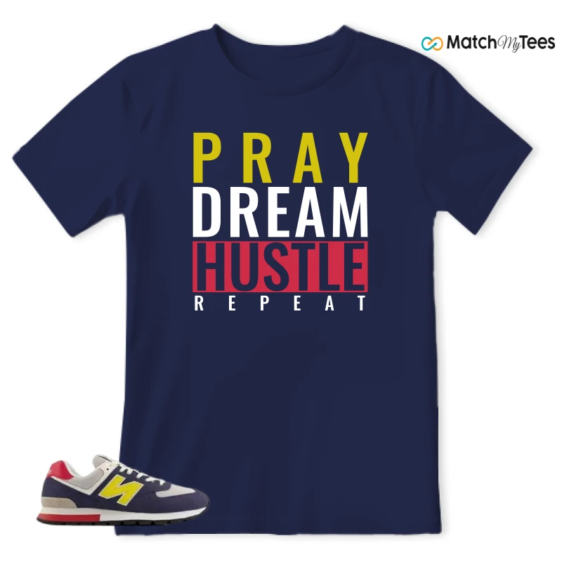NEW BALANCE 574 RUGGED BLUE YELLOW SNEAKER Matching Tees t-shirt
