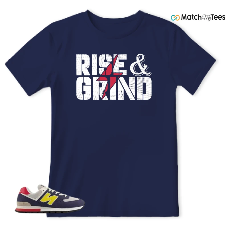 NEW BALANCE 574 RUGGED BLUE YELLOW SNEAKER Matching Tees t-shirt