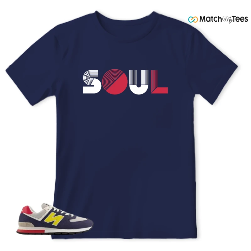 NEW BALANCE 574 RUGGED BLUE YELLOW SNEAKER Matching Tees T-shirt for Men