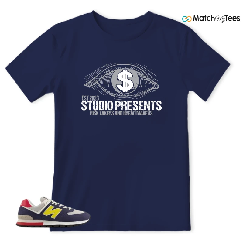 NEW BALANCE 574 RUGGED BLUE YELLOW SNEAKER Matching Tees t-shirt