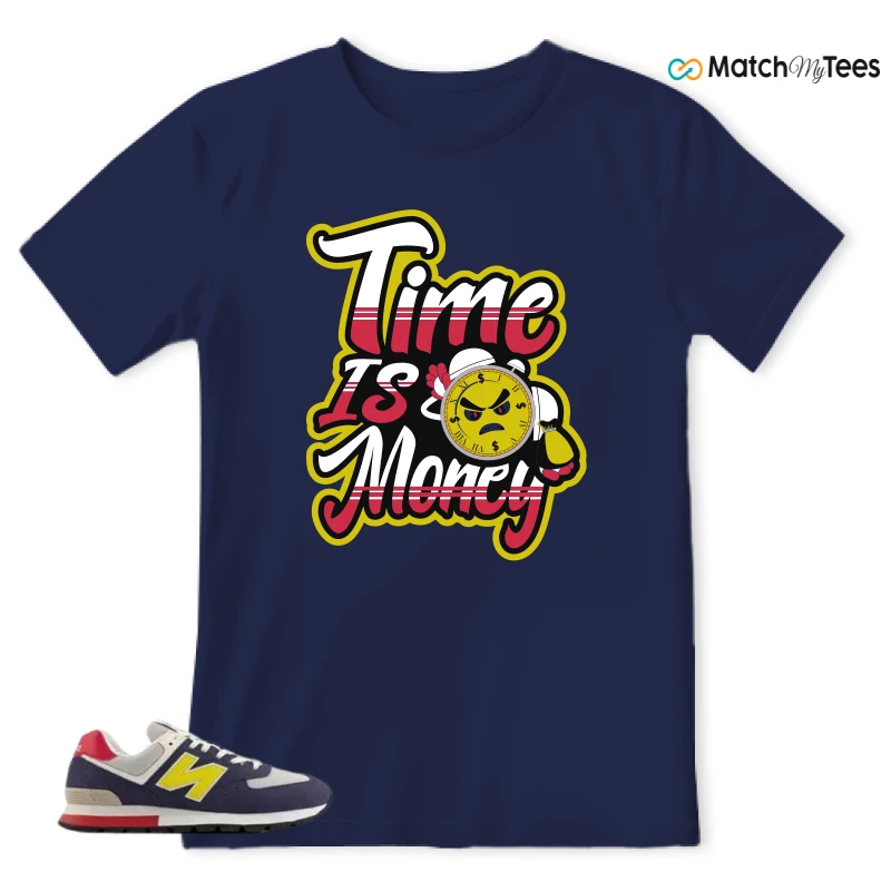 NEW BALANCE 574 RUGGED BLUE YELLOW SNEAKER Matching Tees t-shirt