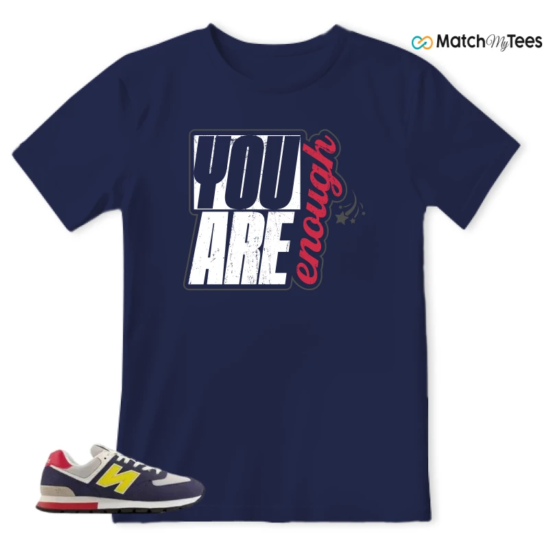 NEW BALANCE 574 RUGGED BLUE YELLOW SNEAKER Matching Tees t-shirt